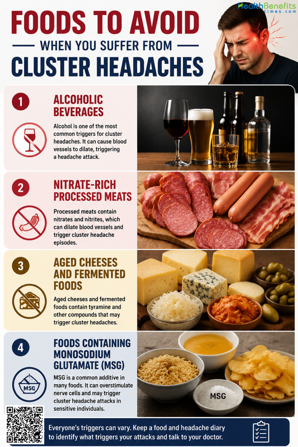 Foods to Avoid When You Suffer from Cluster Headaches