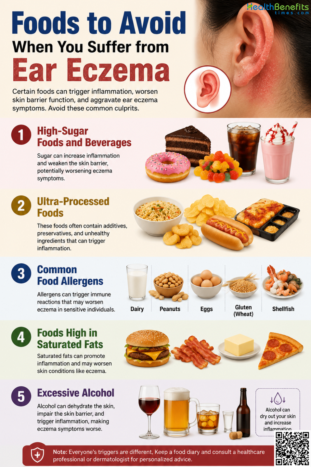 Foods to Avoid When You Suffer from Ear Eczema