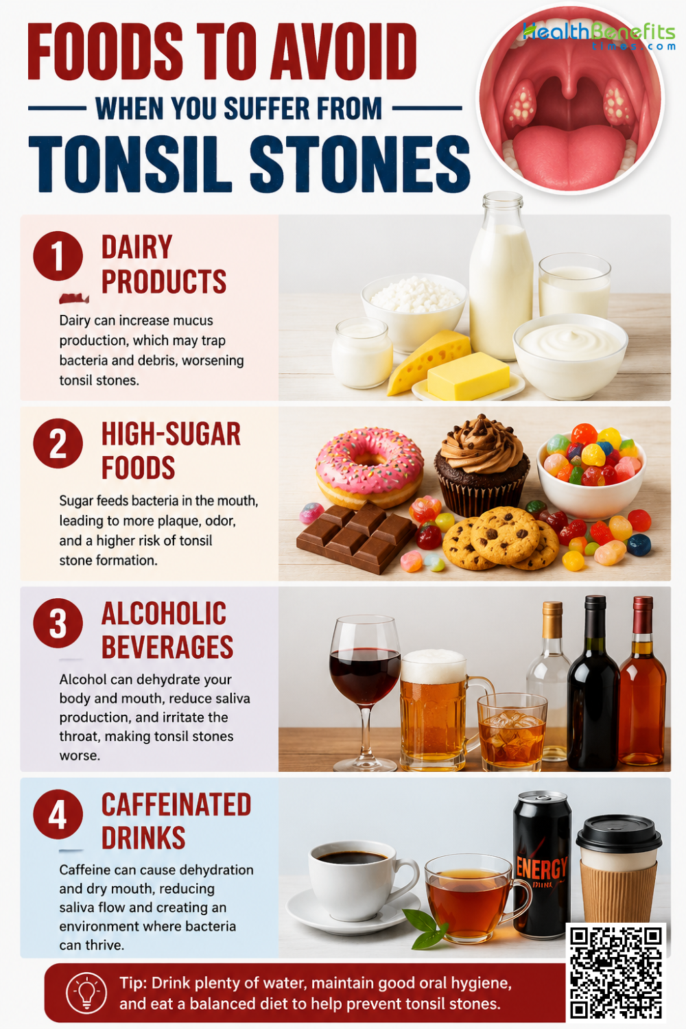 Foods to Avoid When You suffer from Tonsil stones.