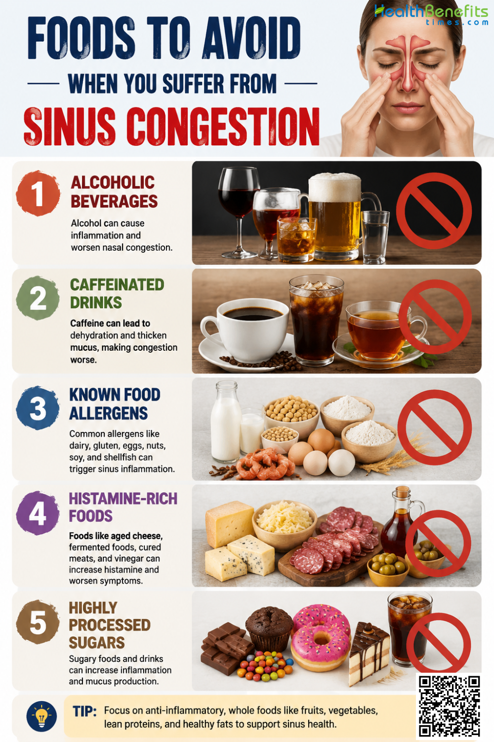 Foods to Avoid When You suffer from Sinus Congestion