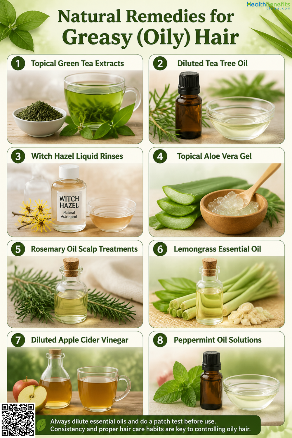 Natural Remedies for Greasy (Oily) Hair