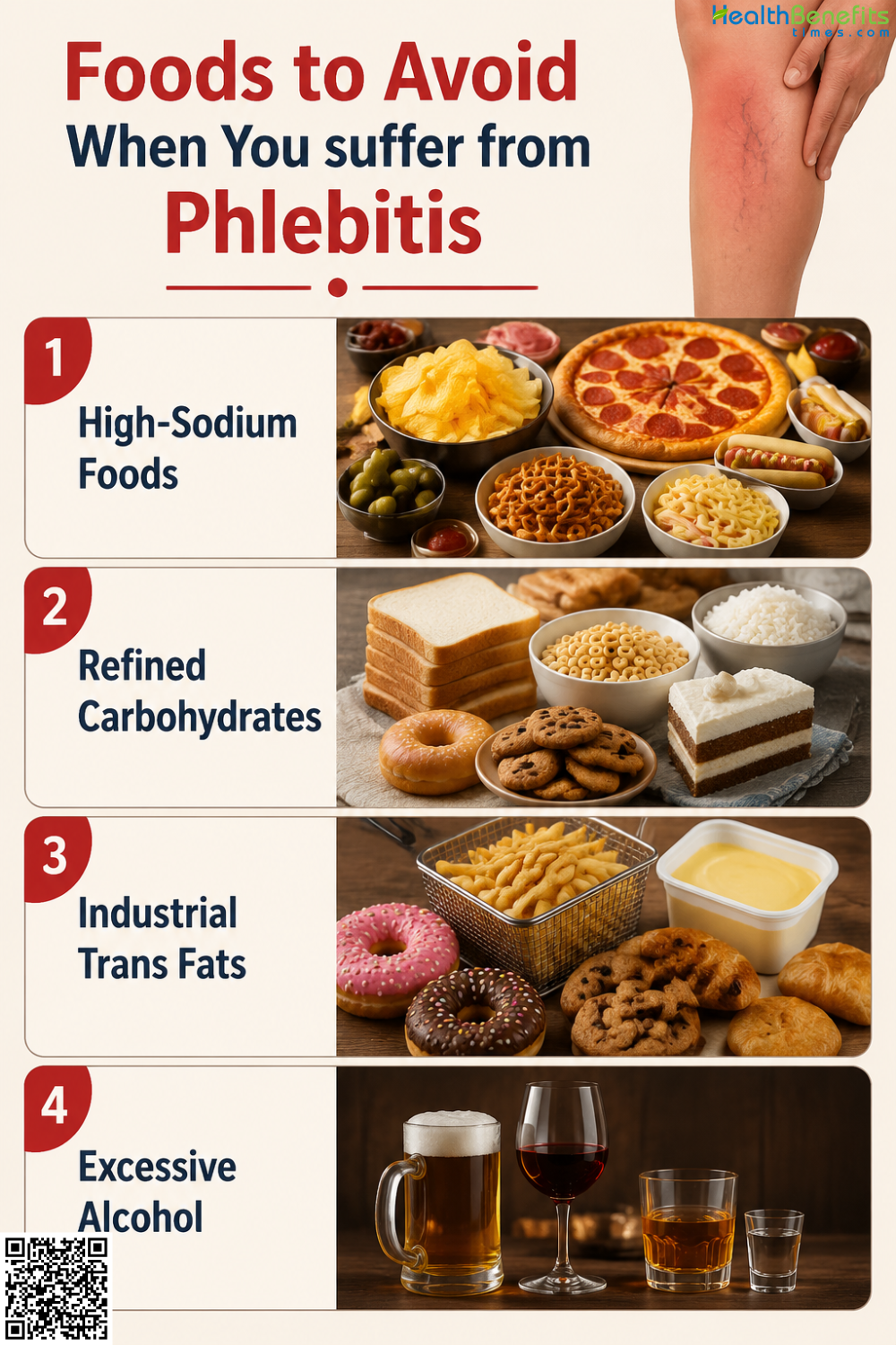 Foods to Avoid When You suffer from Phlebitis