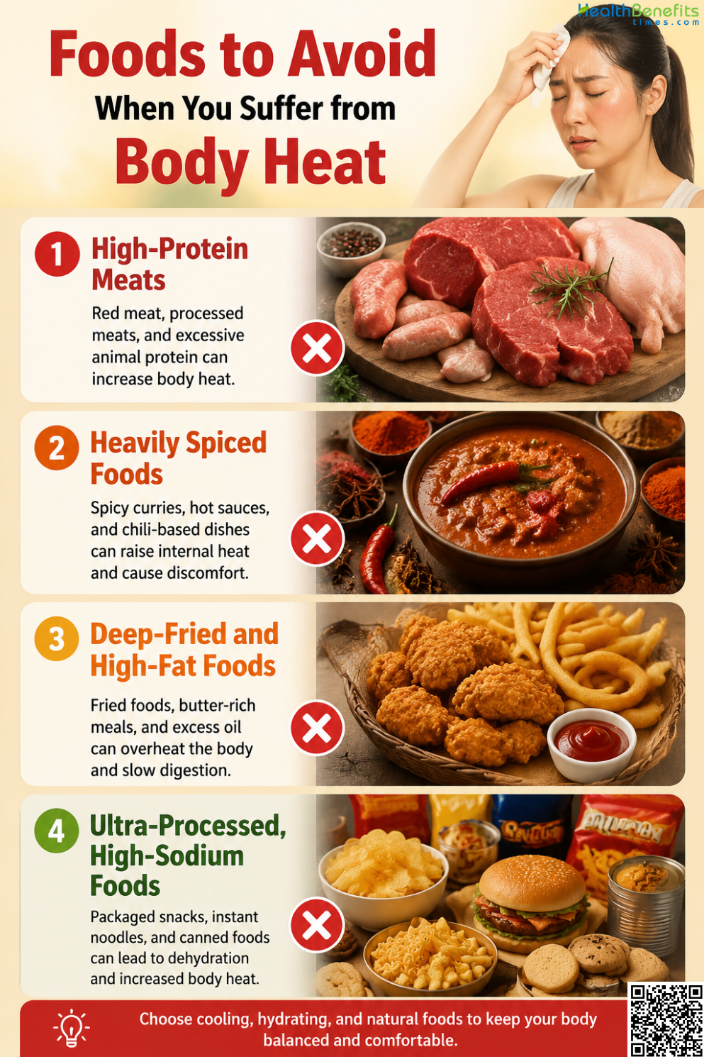 Foods to Avoid When You Suffer from Body Heat