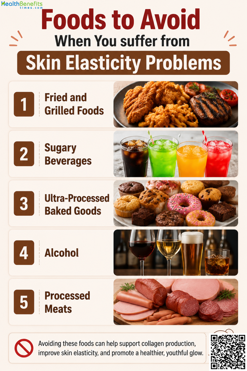 Foods to Avoid When You suffer from Skin Elasticity problems