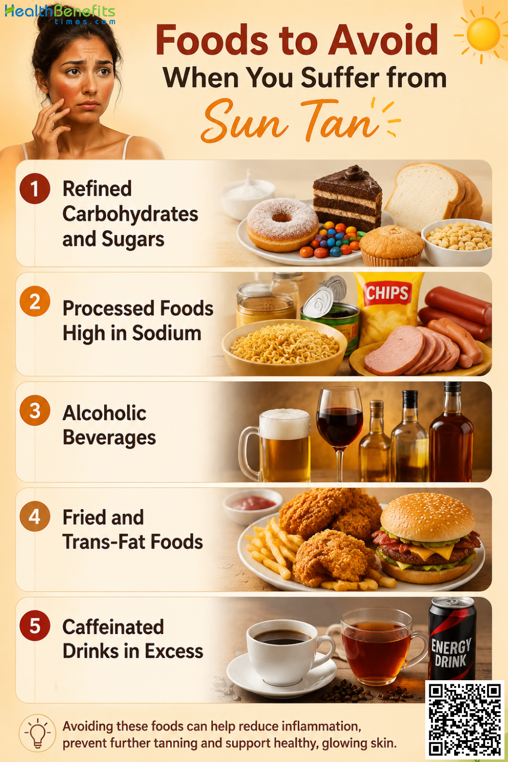 Foods to Avoid When You Suffer from Sun Tan