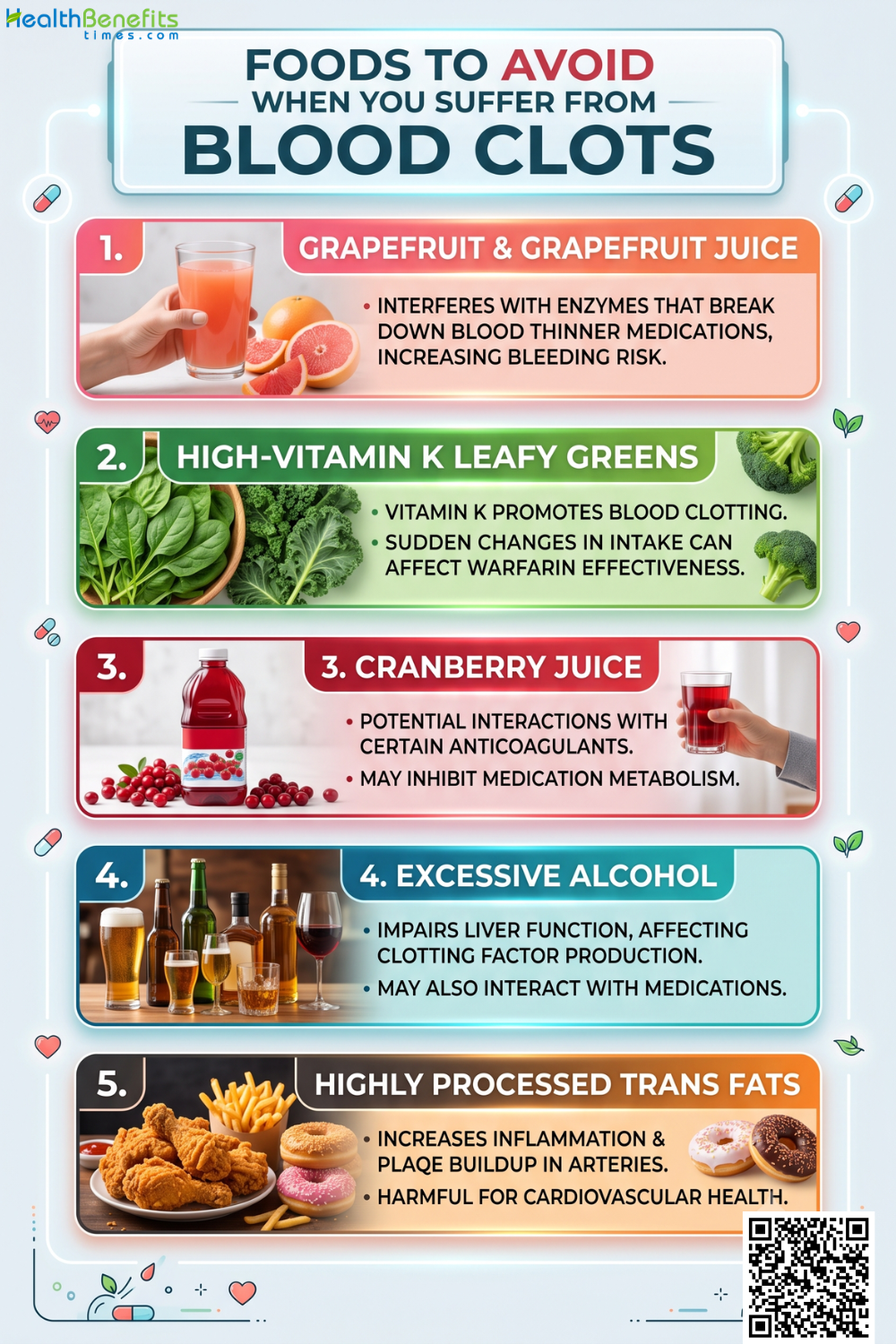 Foods to Avoid When You Suffer from Blood Clots