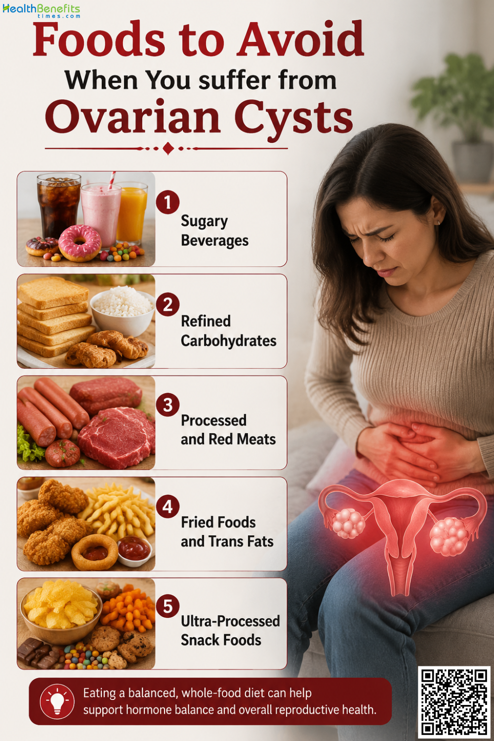 Foods to Avoid When You suffer from Ovarian Cysts