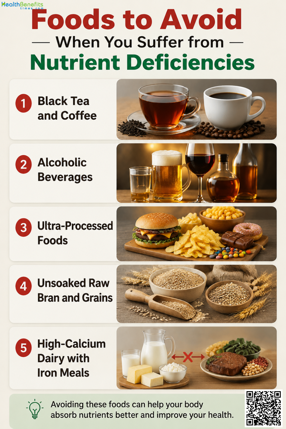 Foods to Avoid When You Suffer from Nutrient Deficiencies