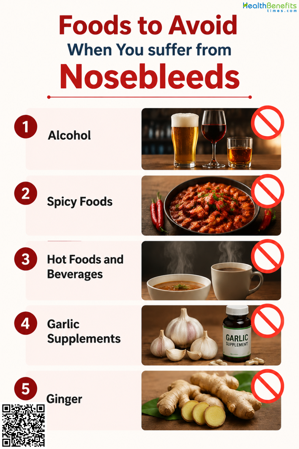 Foods to Avoid When You suffer from Nosebleeds