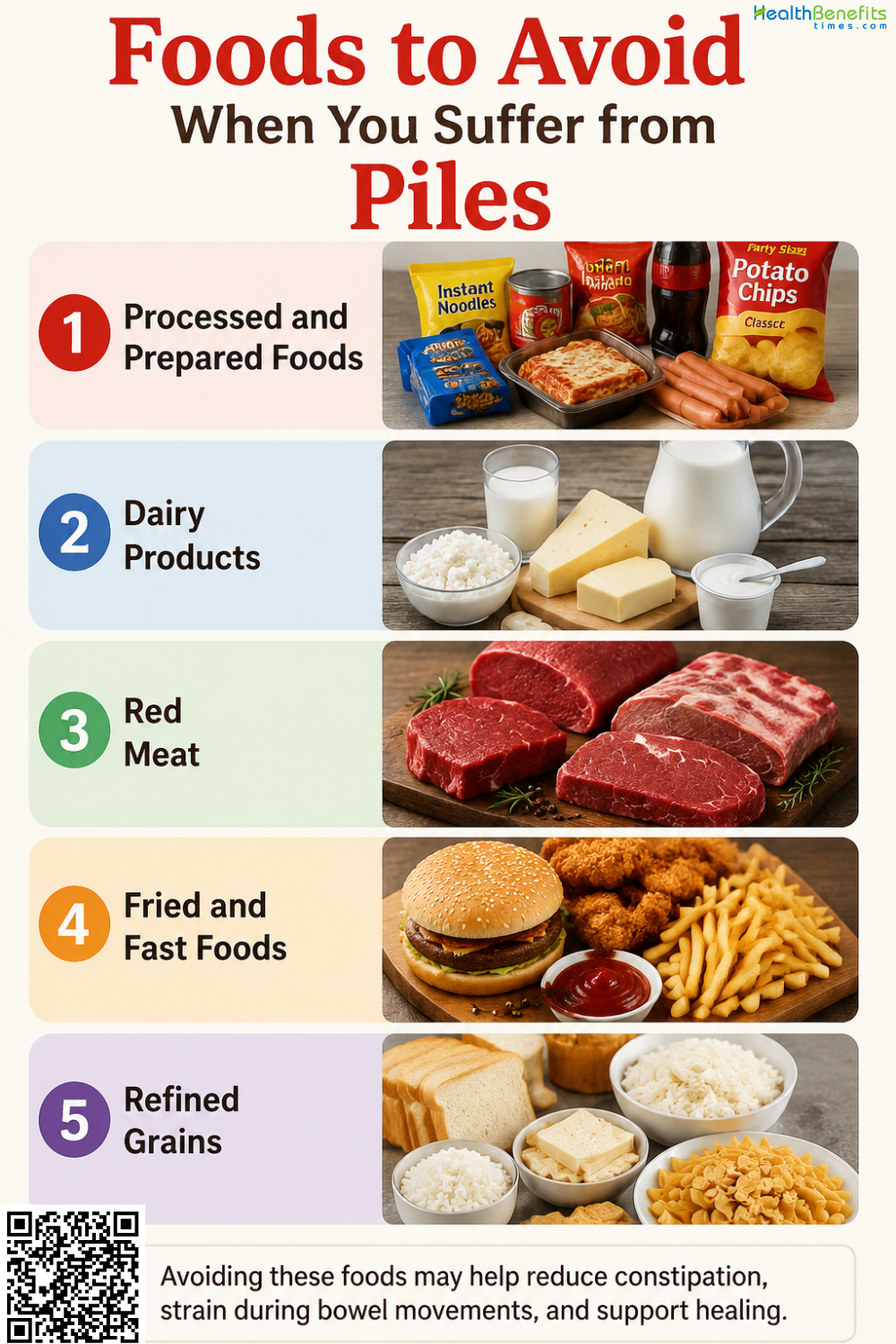 Foods to Avoid When You Suffer from Piles