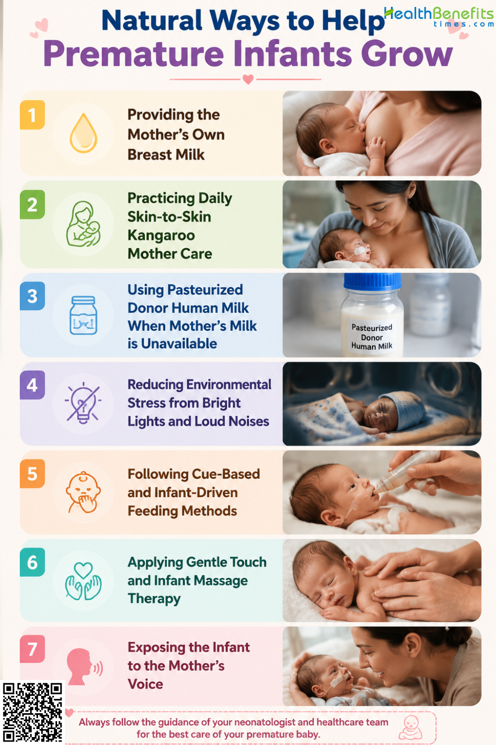 Natural way to help premature infants grow