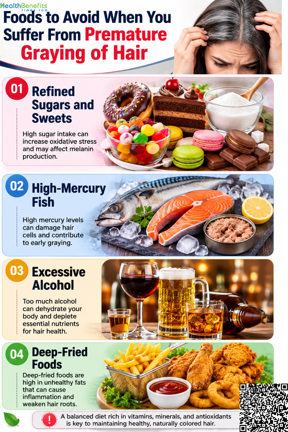 Foods to Avoid When You suffer from Premature Graying of Hair