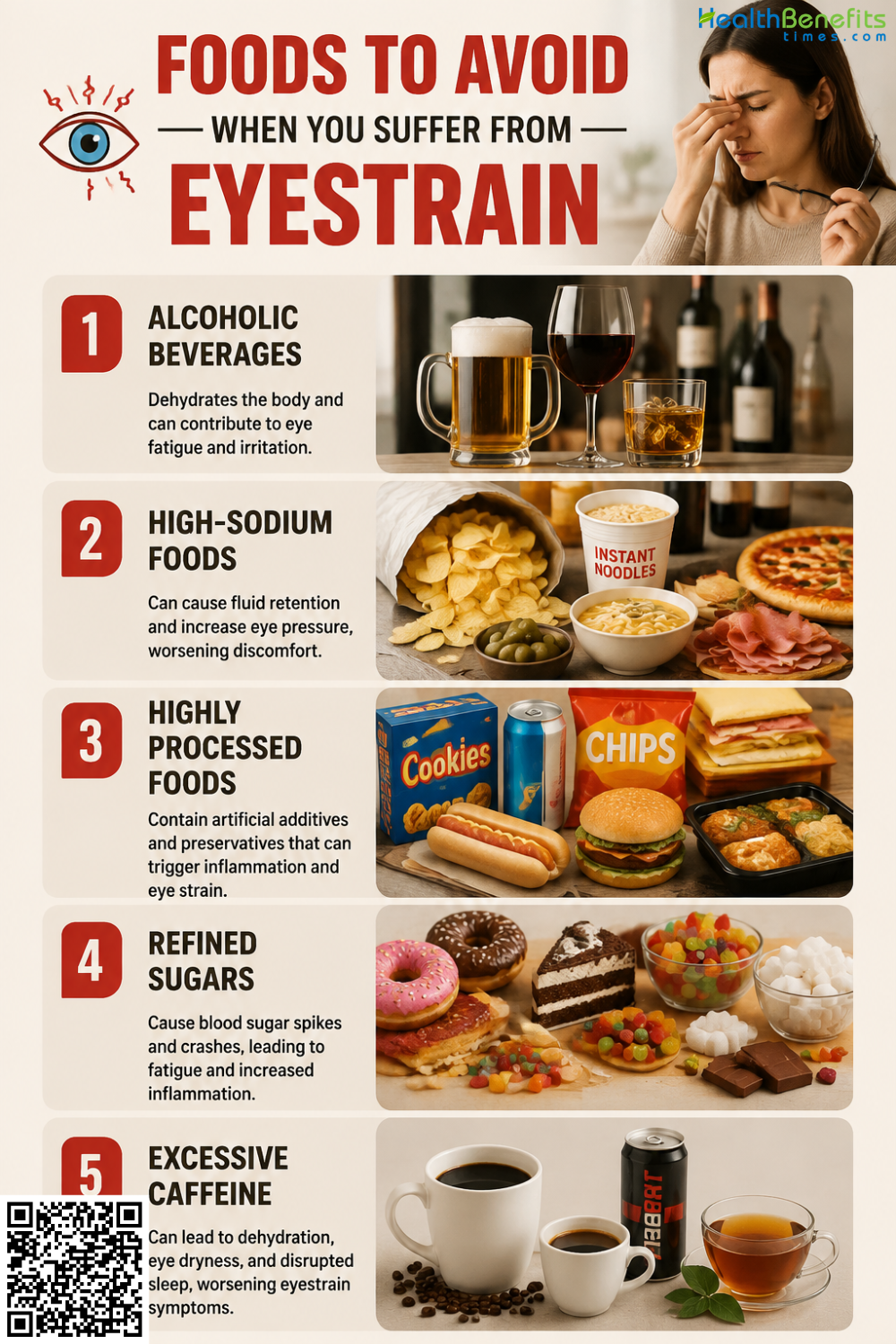 Foods to Avoid When You suffer from Eyestrain
