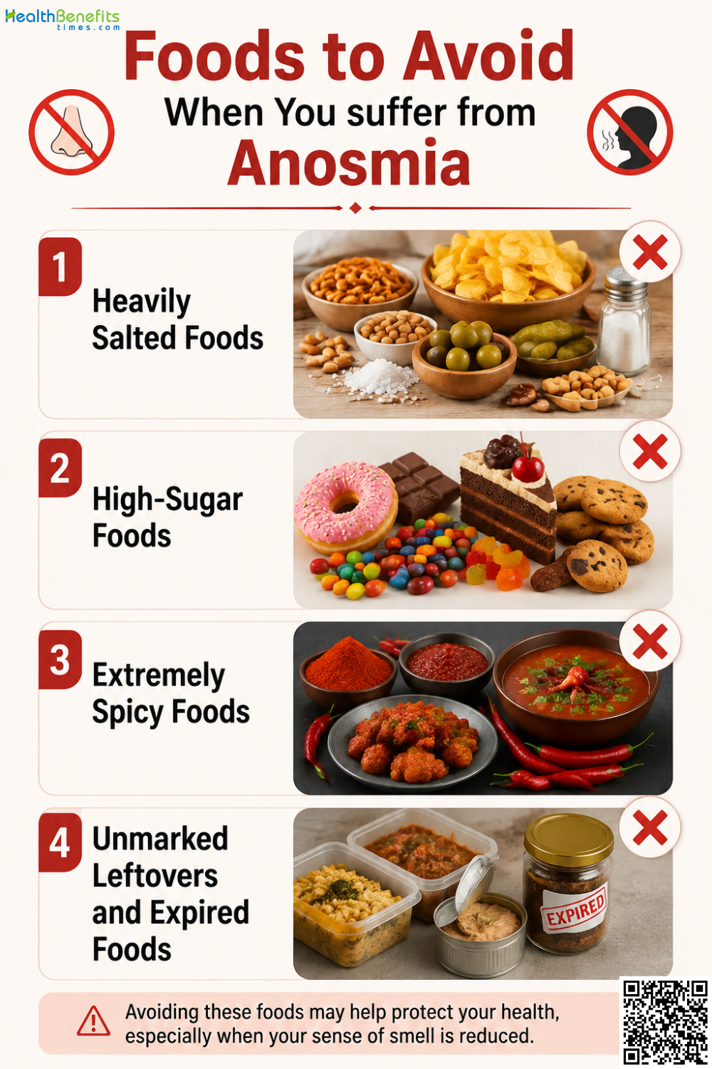 Foods to Avoid When You suffer from Anosmia