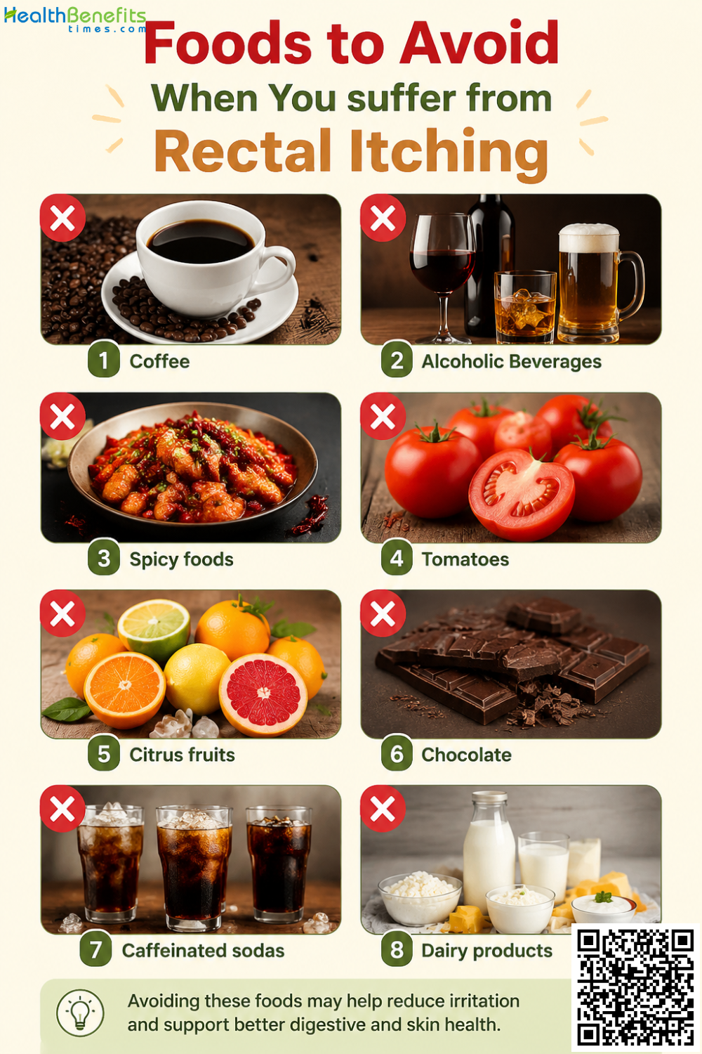 Foods to Avoid When You suffer from Rectal Itching