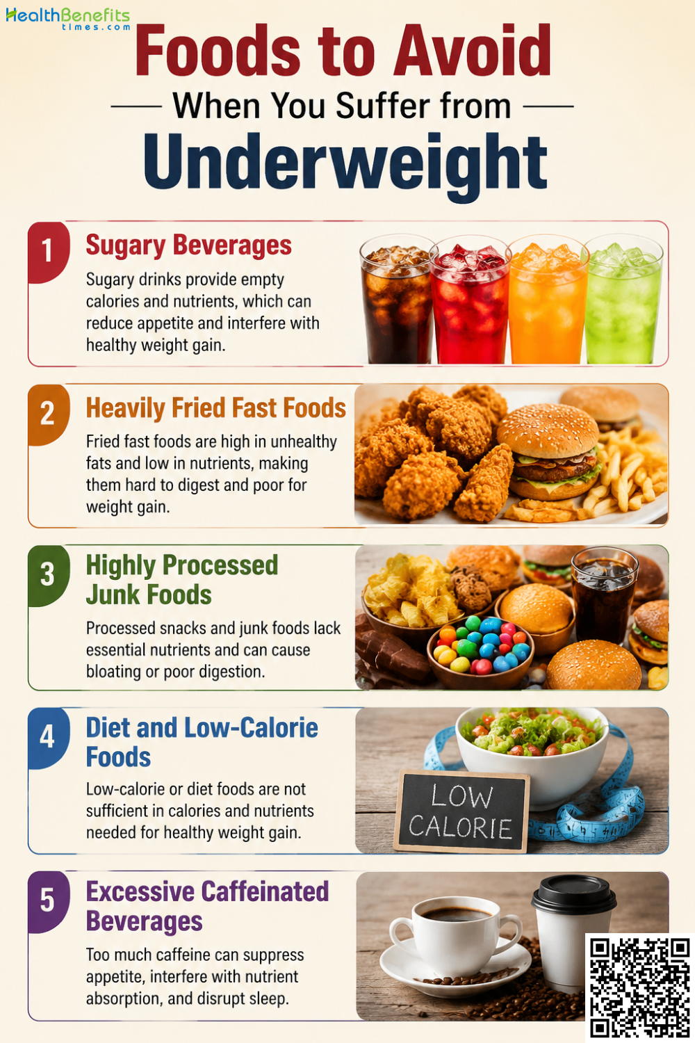 Foods to Avoid When You Suffer from Underweight