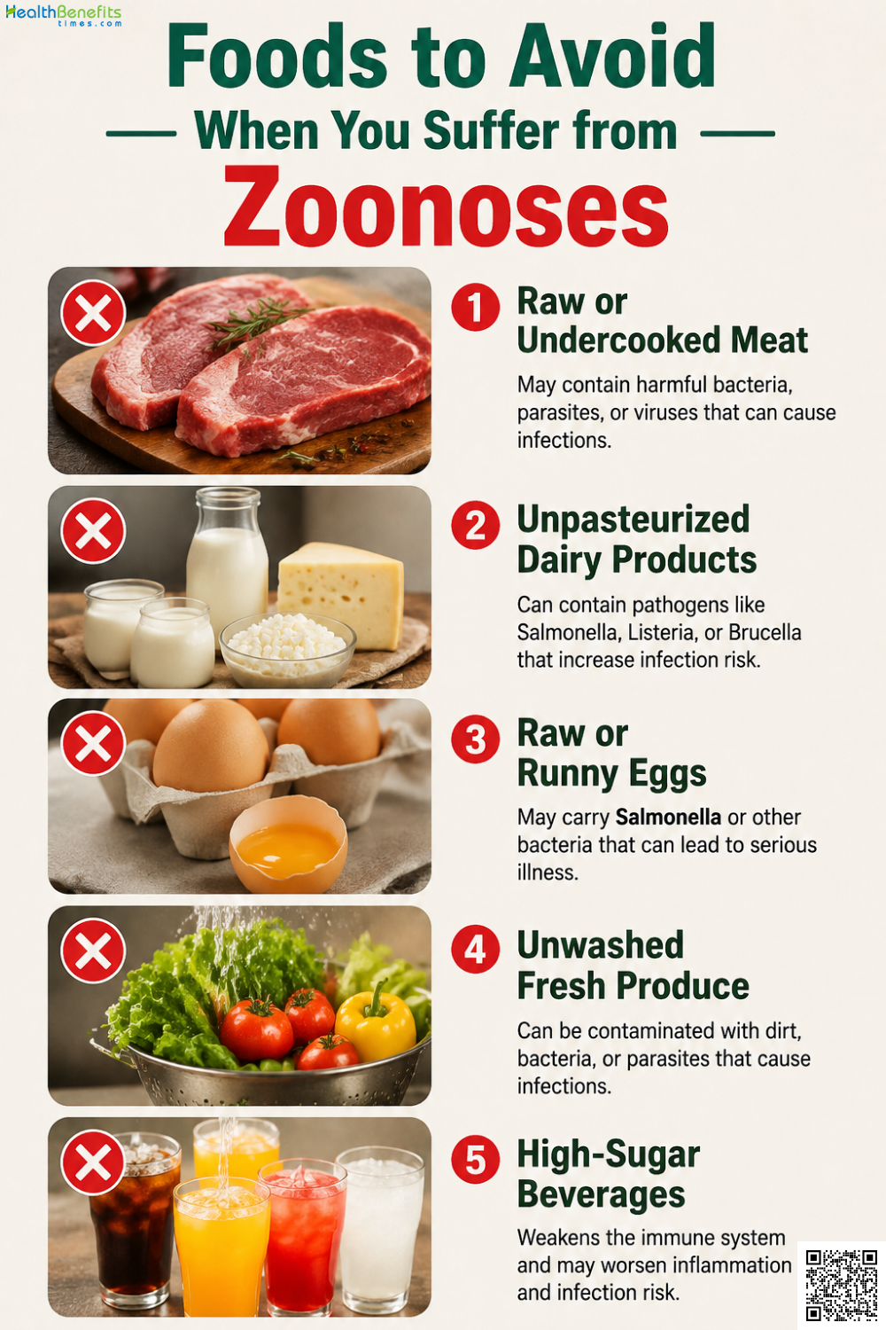 Foods to Avoid When You Suffer from Zoonoses