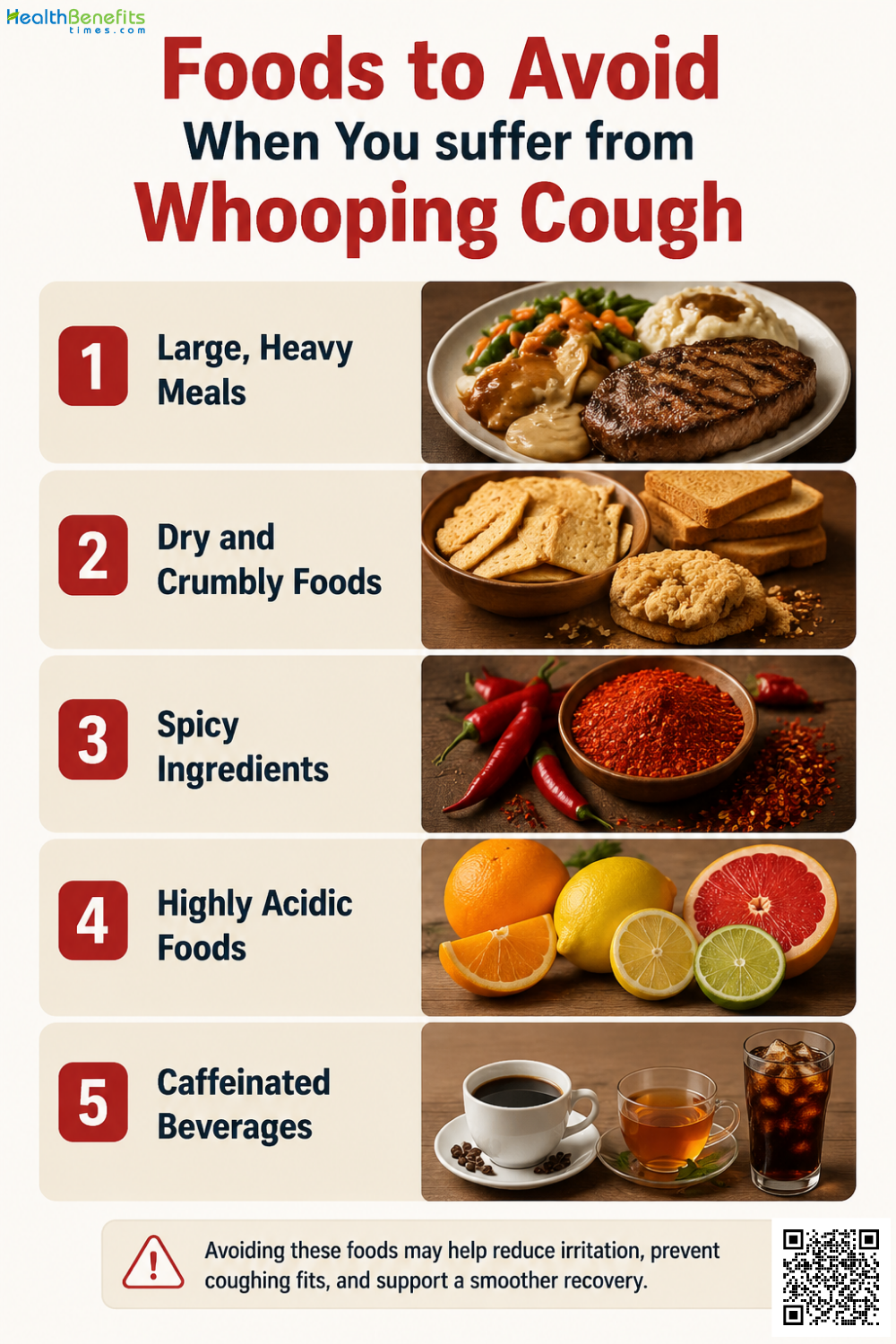 Foods to Avoid When You suffer from Whooping Cough