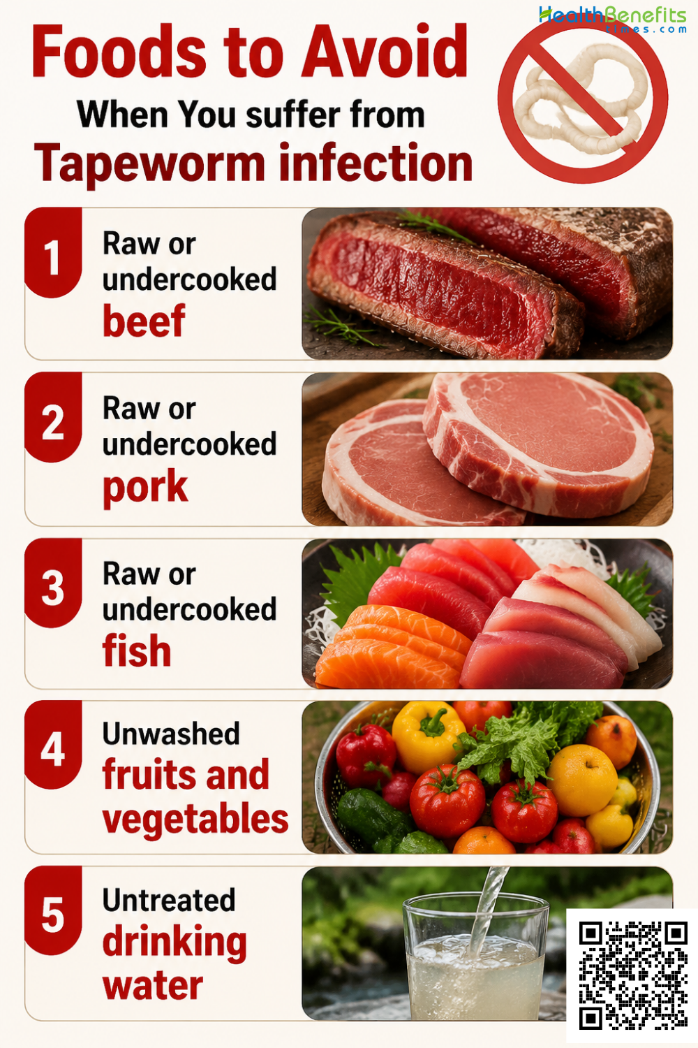 Foods to Avoid When You suffer from Tapeworm infection