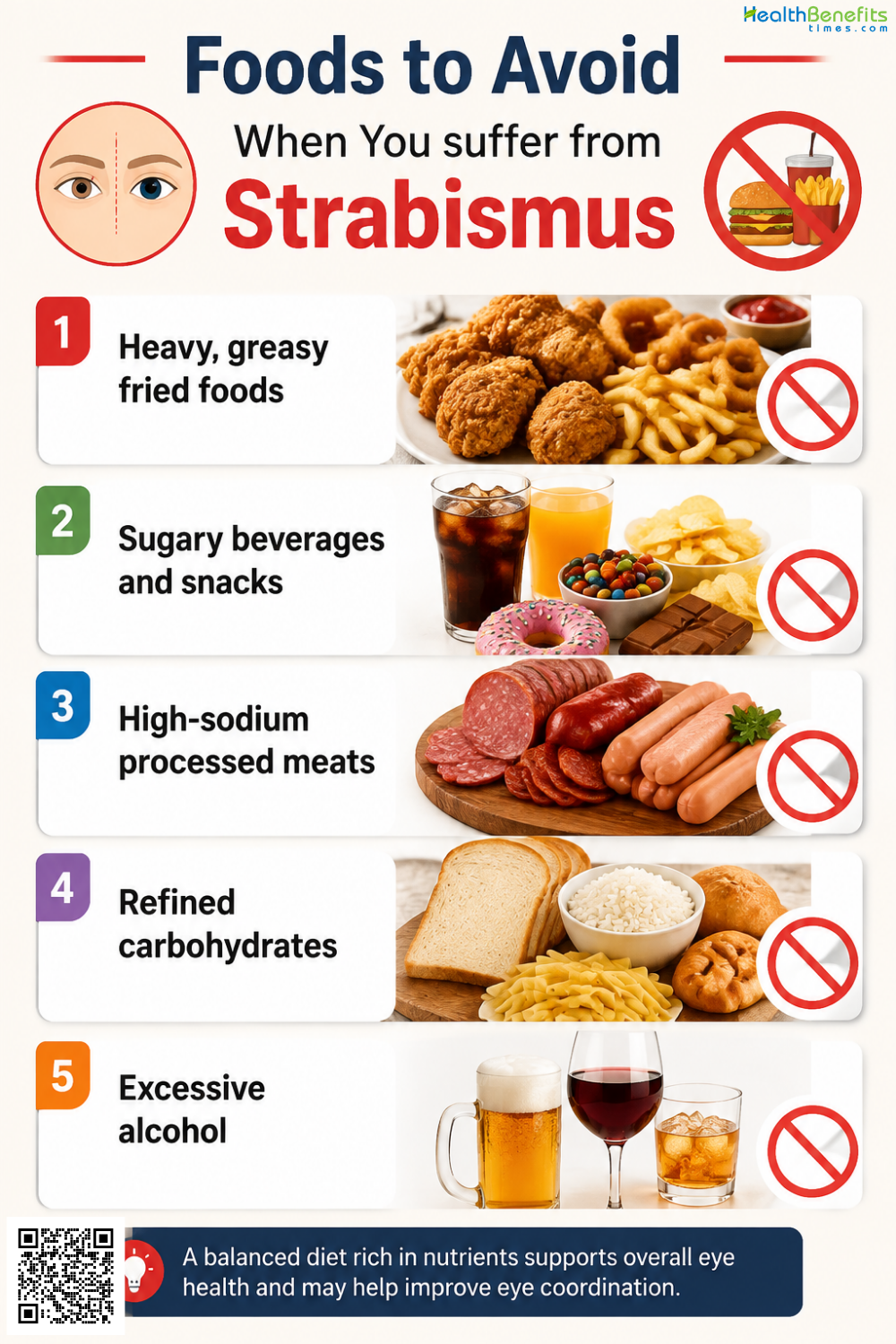 Foods to Avoid When You suffer from Strabismus