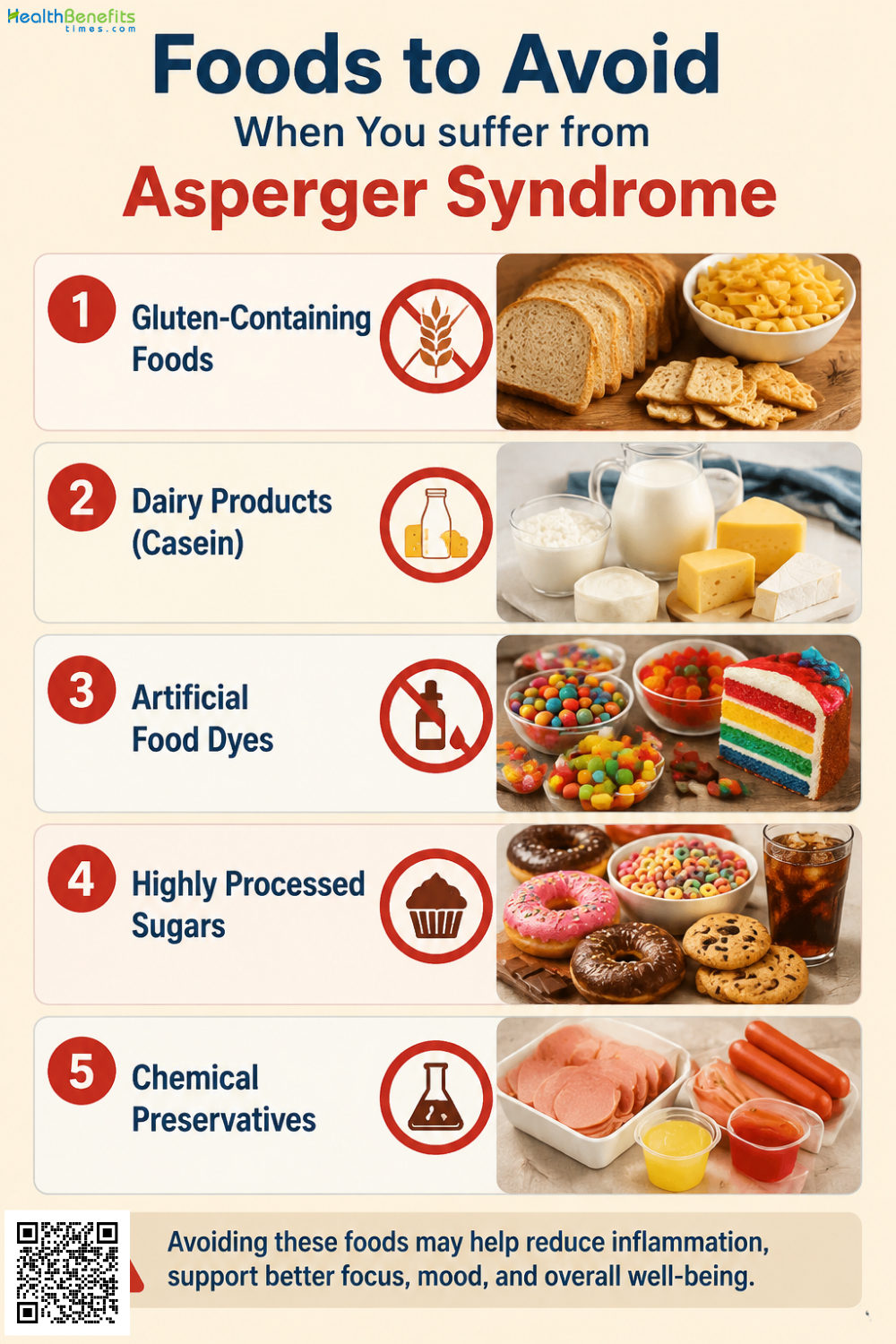 Foods to Avoid When You Suffer from Asperger Syndrome