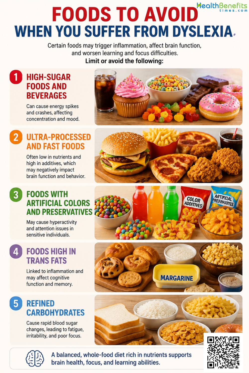 Foods to Avoid When You Suffer from Dyslexia