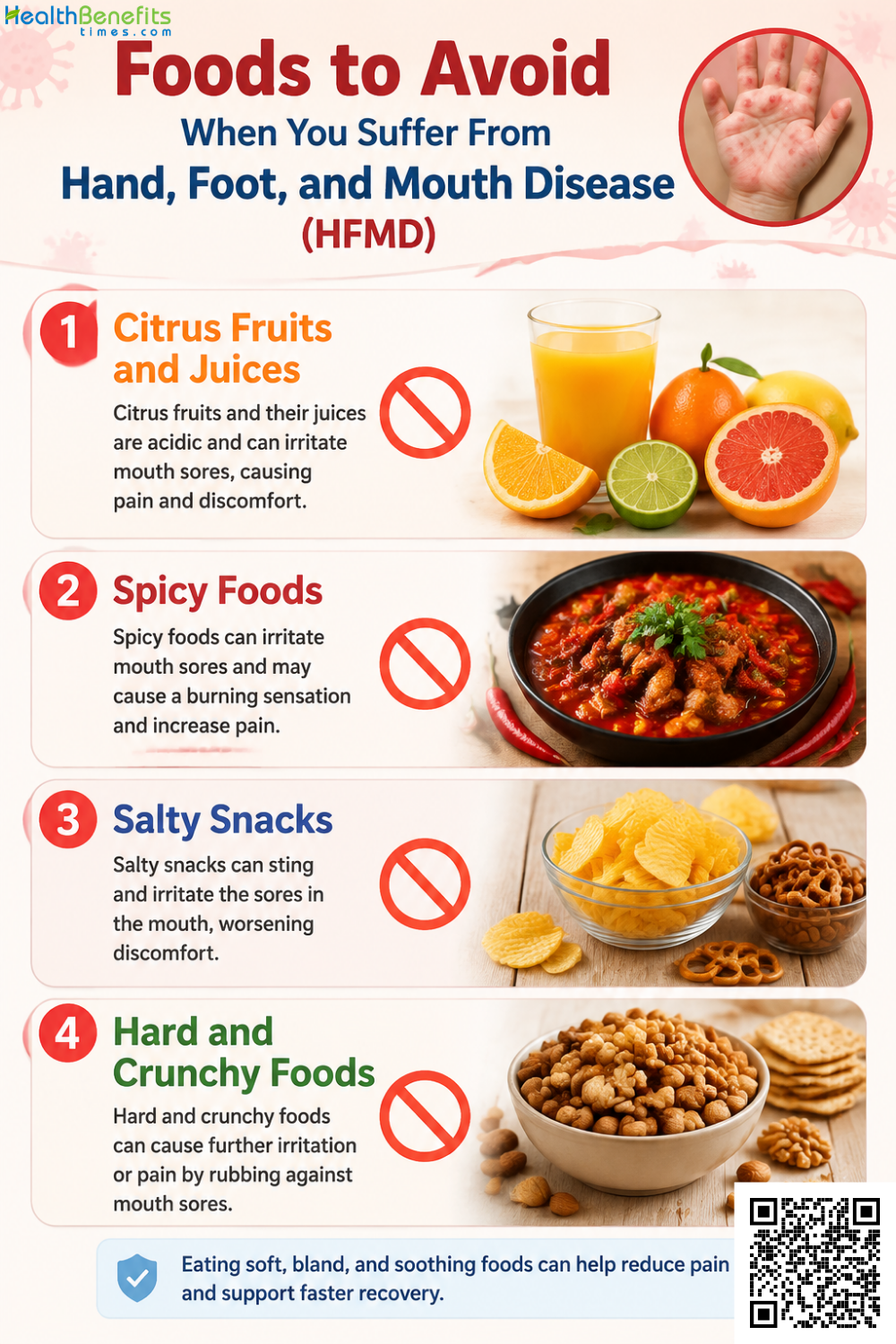 Foods to Avoid When You Suffer From Hand, Foot, and Mouth Disease (HFMD)