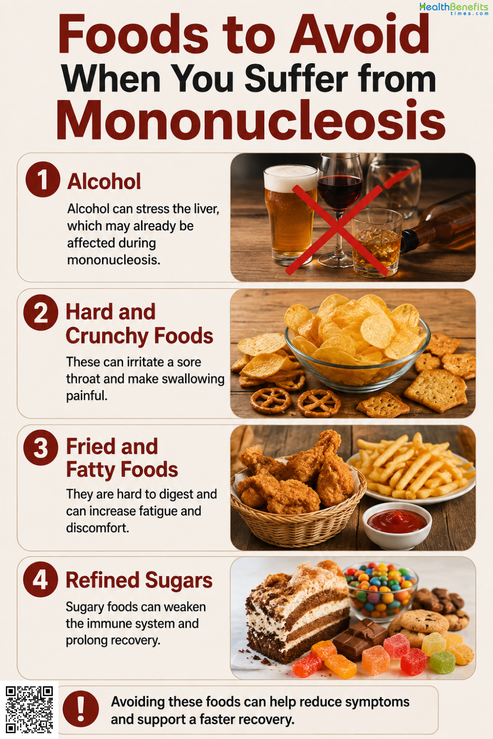 Foods to Avoid When You Suffer from Mononucleosis