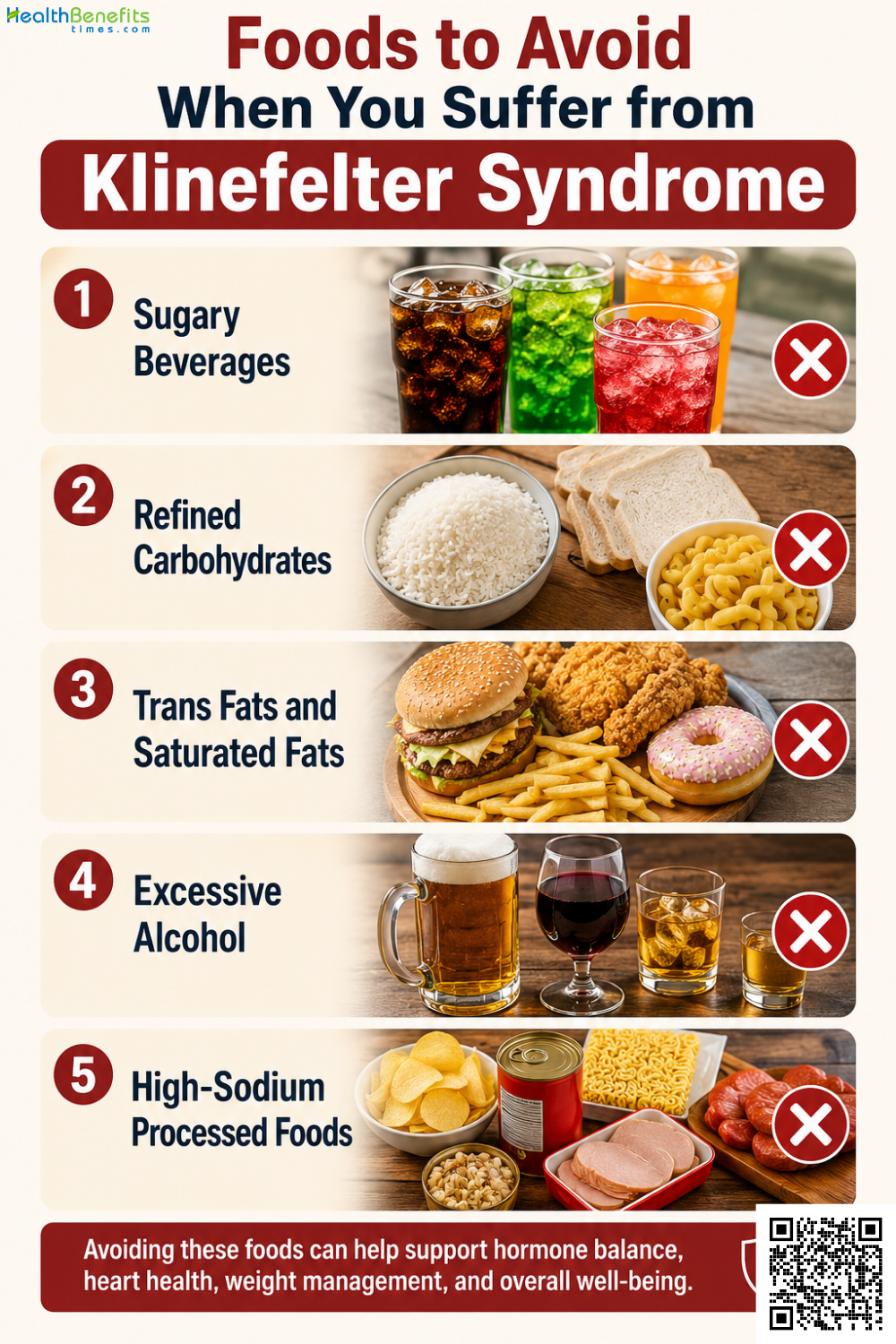 Foods to Avoid When You Suffer from Klinefelter Syndrome