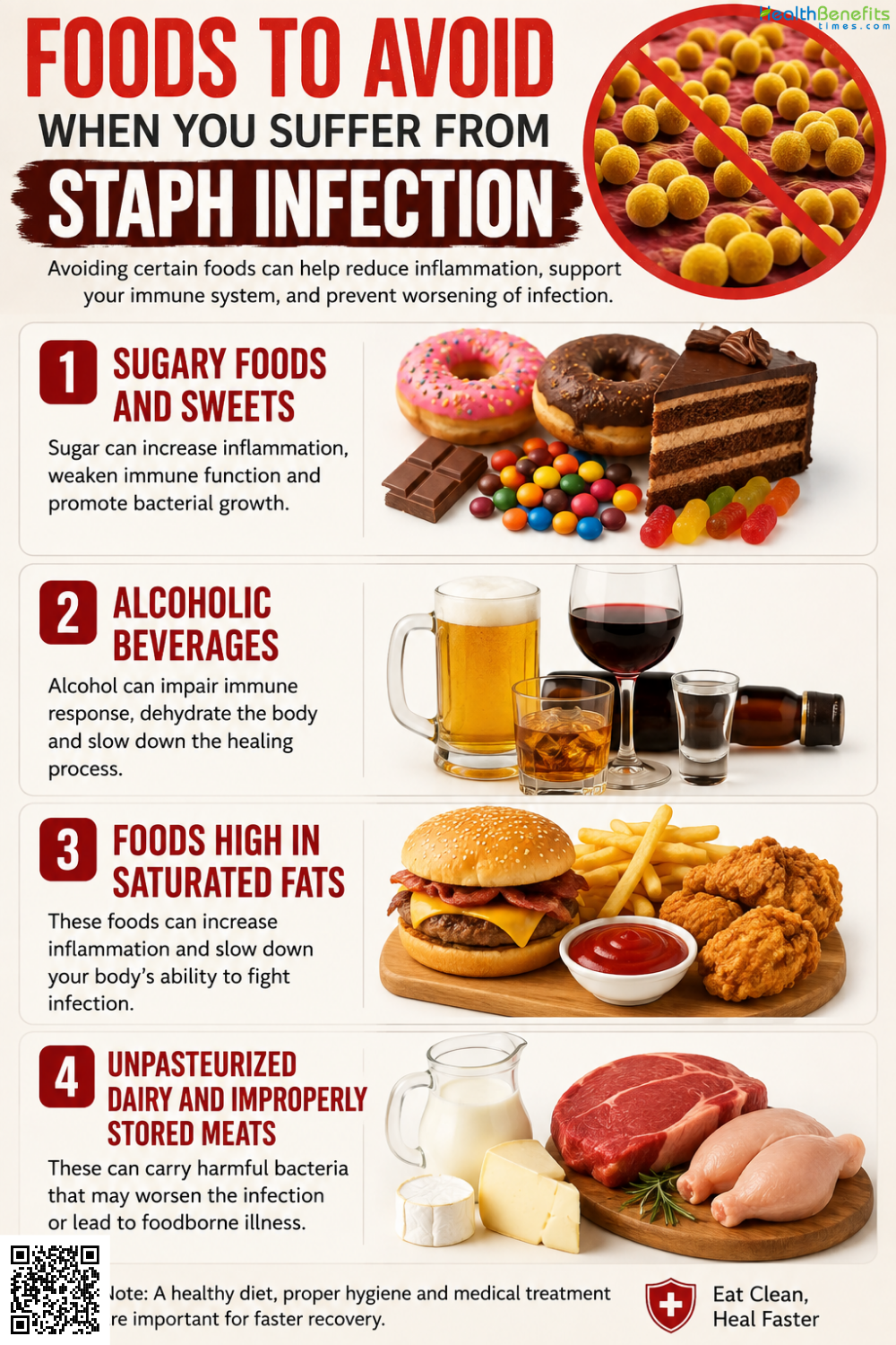 Foods to Avoid When You Suffer from Staph Infection