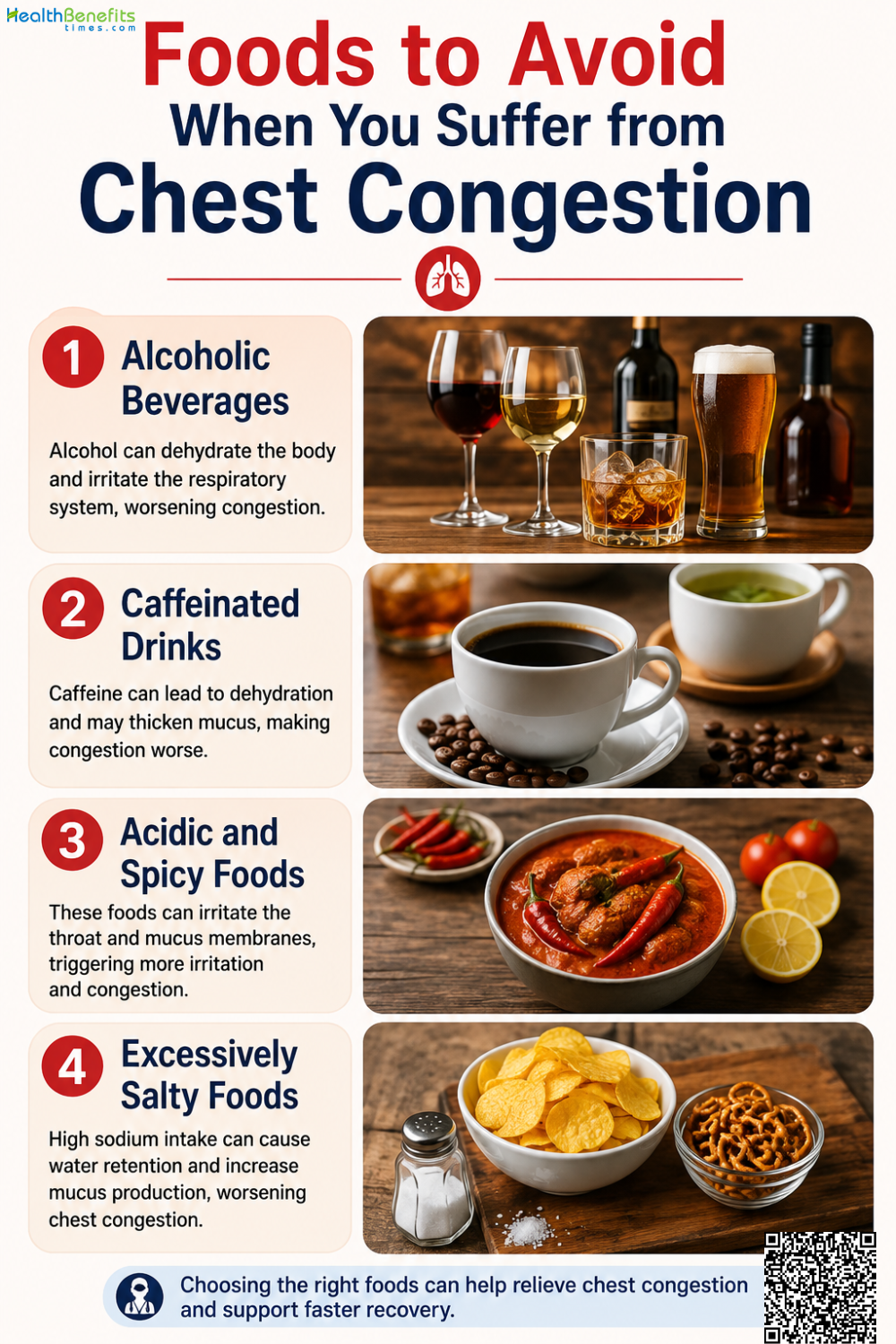 Foods to Avoid When You Suffer from Chest Congestion