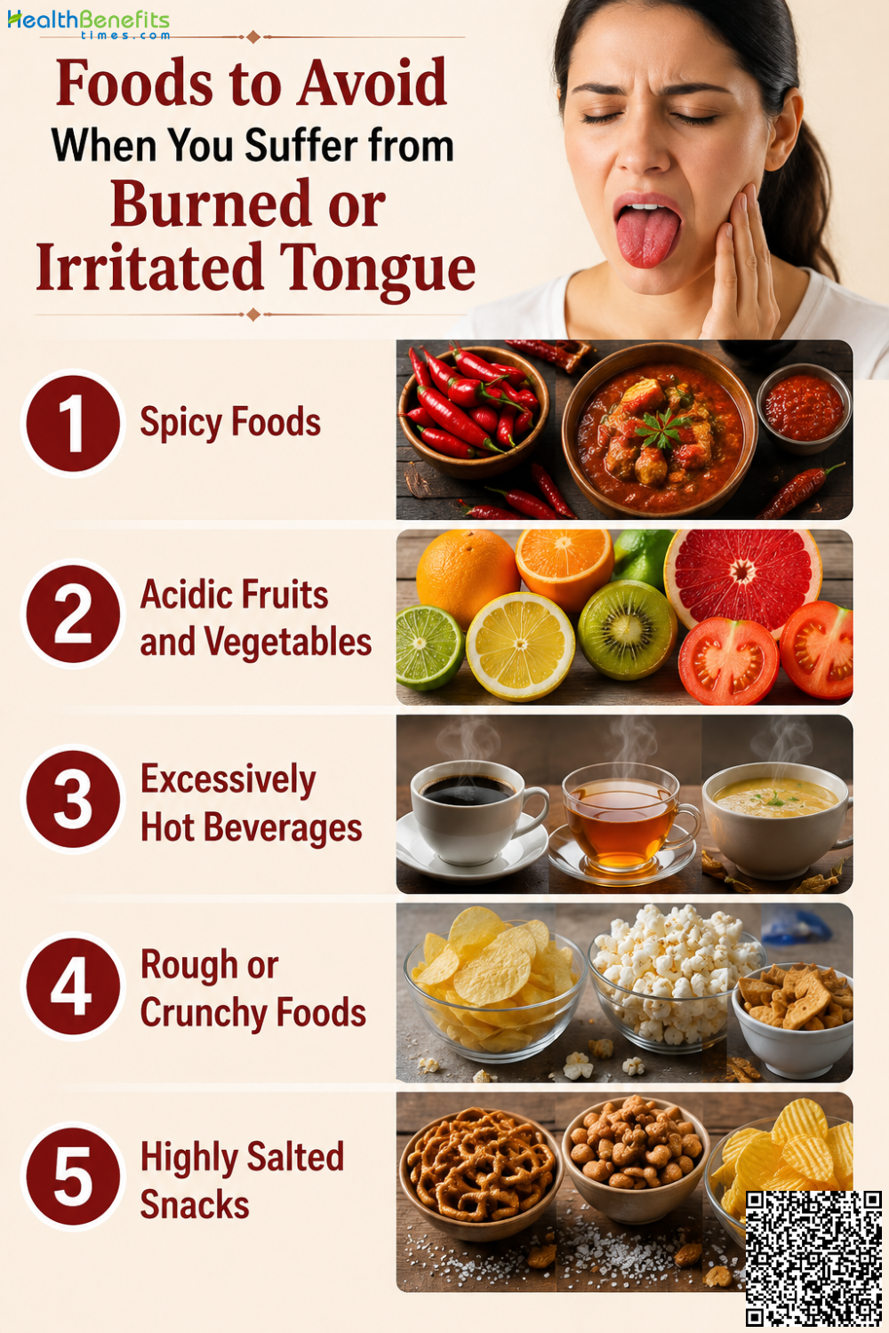 Foods to Avoid When You Suffer from Burned or Irritated Tongue