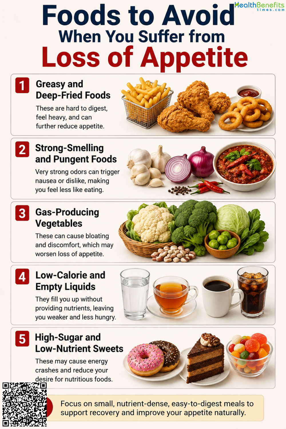 Foods to Avoid When You Suffer from Loss of Appetite