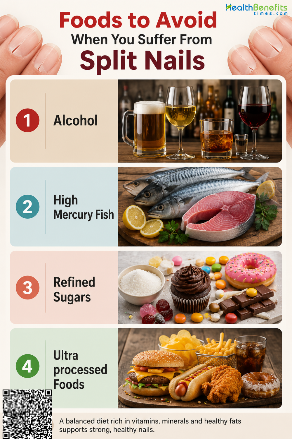 Foods to Avoid When You Suffer from Split Nails