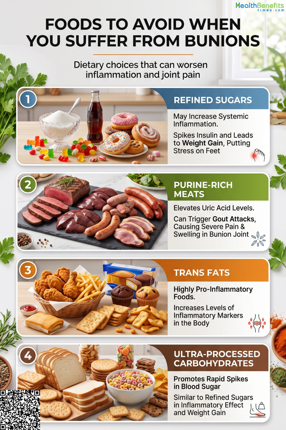 Foods to Avoid When You Suffer from Bunions