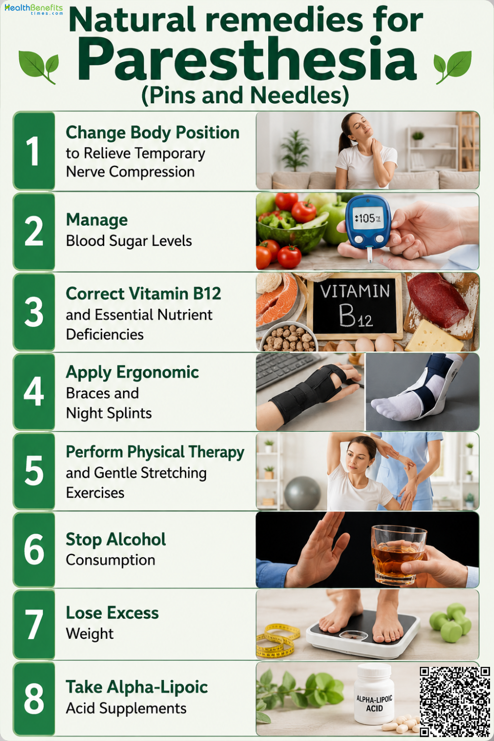 Natural remedies for Paresthesia (Pins and Needles)