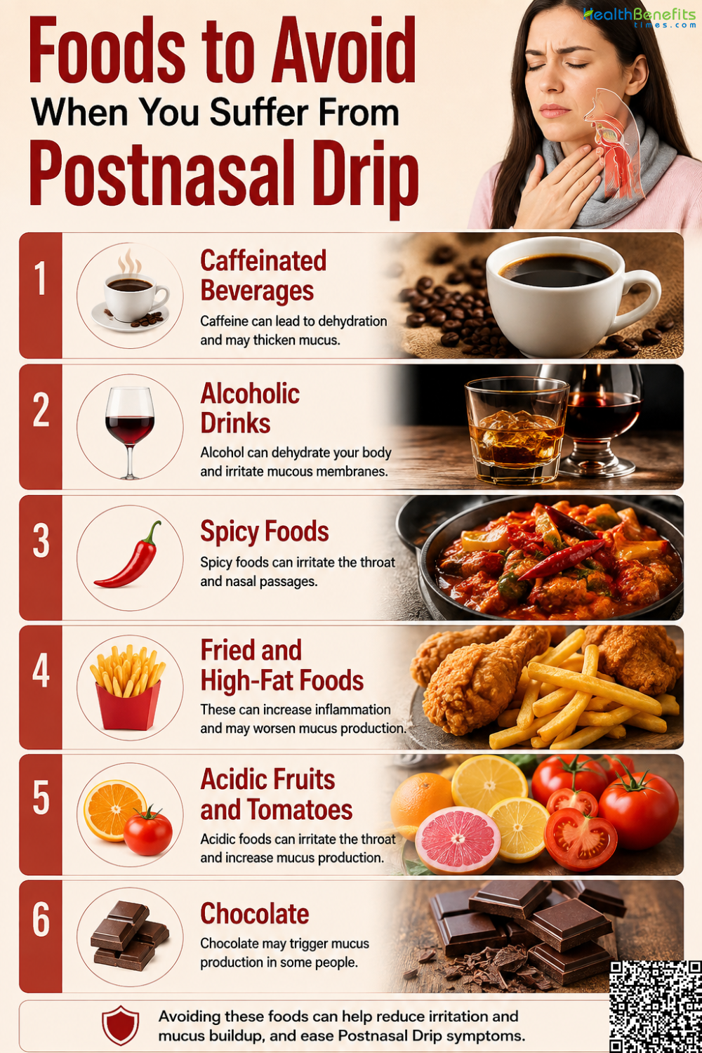 Foods to Avoid When You Suffer from Postnasal Drip