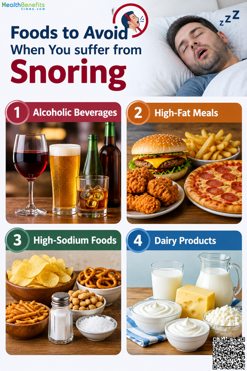 Foods to Avoid When You suffer from Snoring