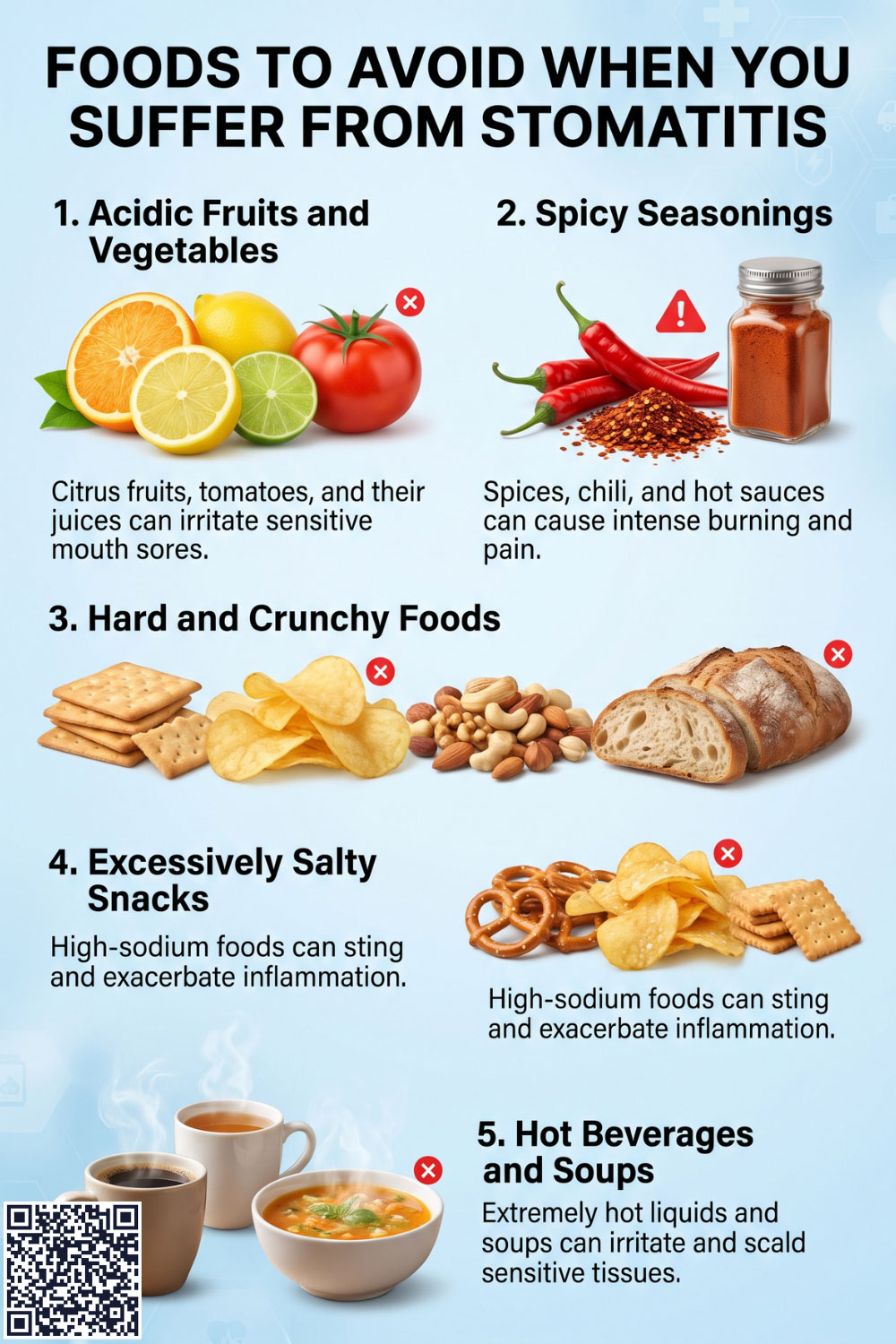 Foods to Avoid When You suffer from Stomatitis