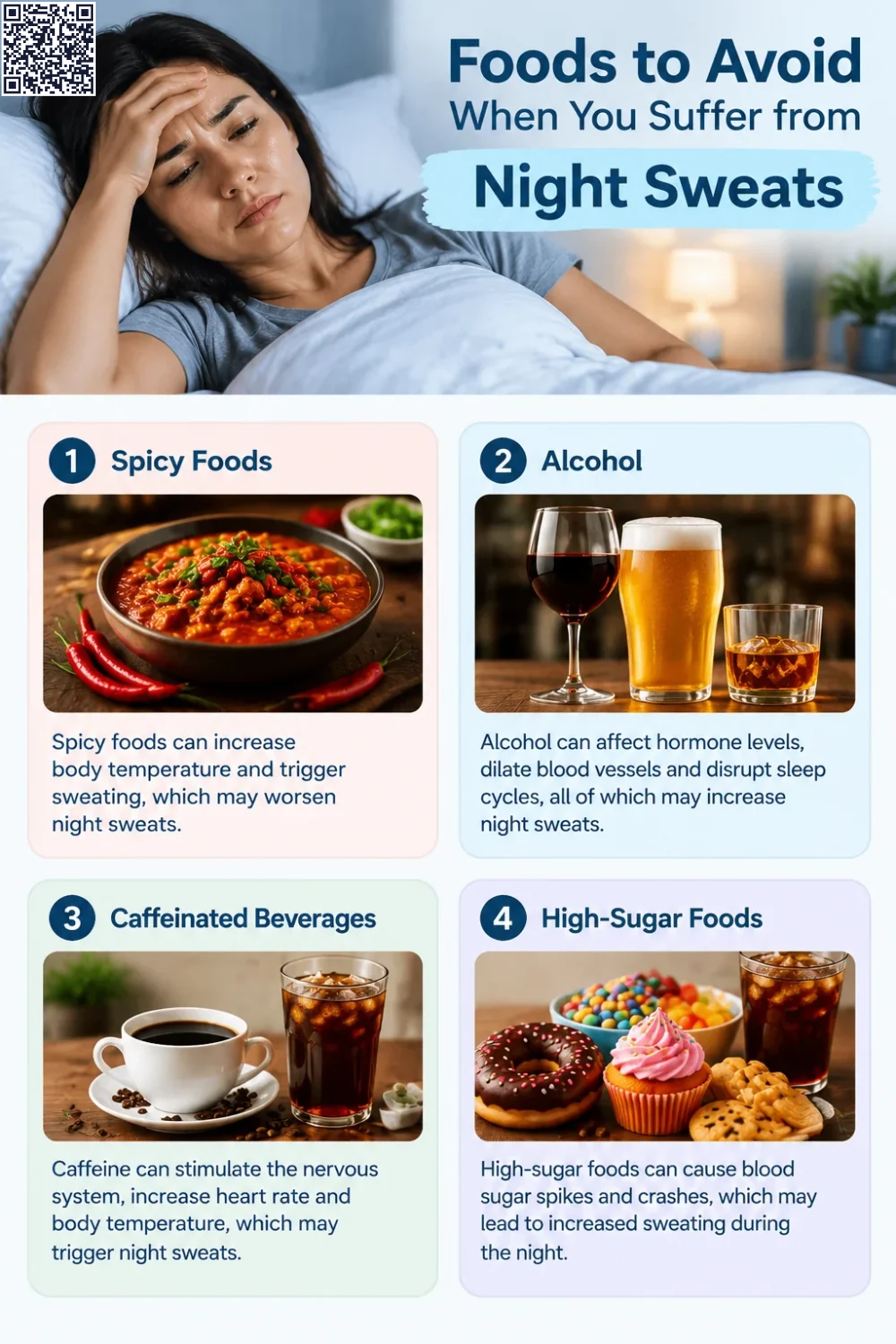 Foods to Avoid When You Suffer From Night Sweats