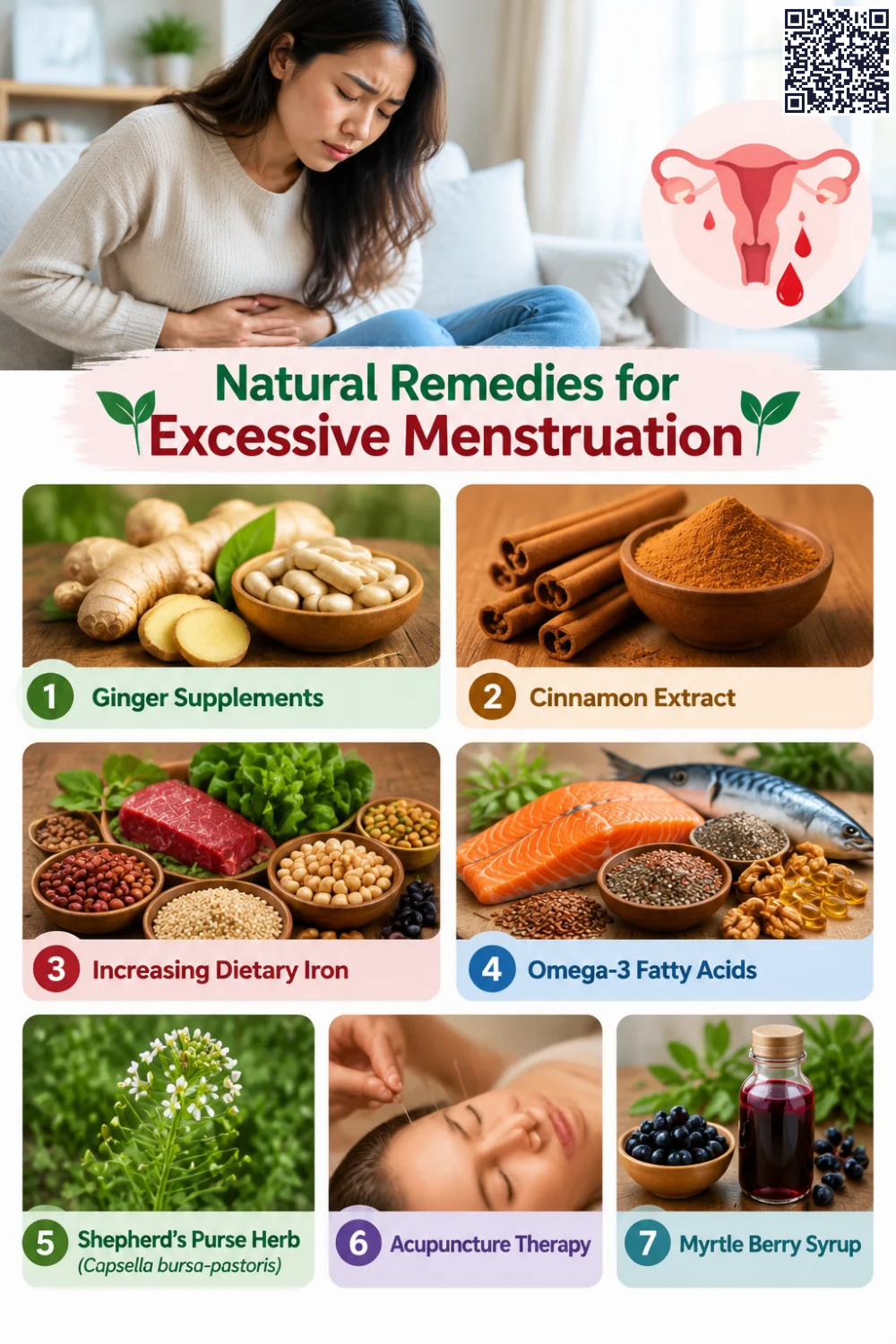 Natural Remedies for Excessive menstruation