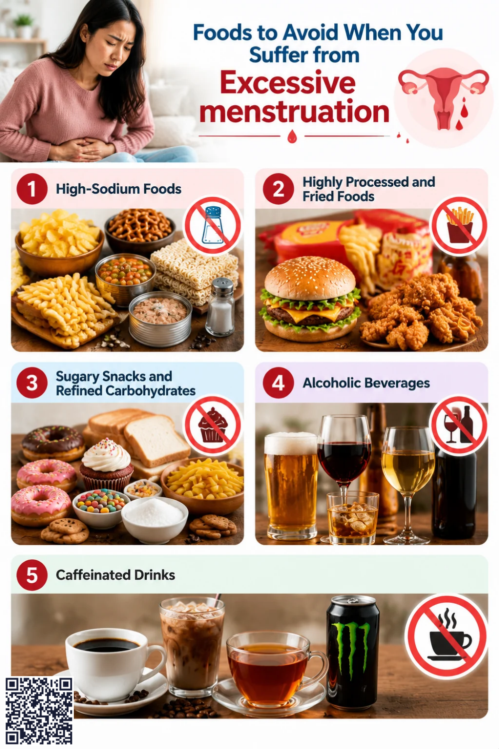 Foods to Avoid When You suffer from Excessive menstruation