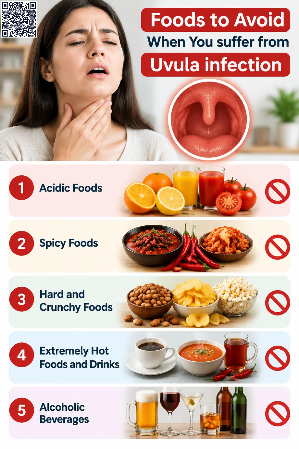 Foods to Avoid When You Suffer from Uvula Infection