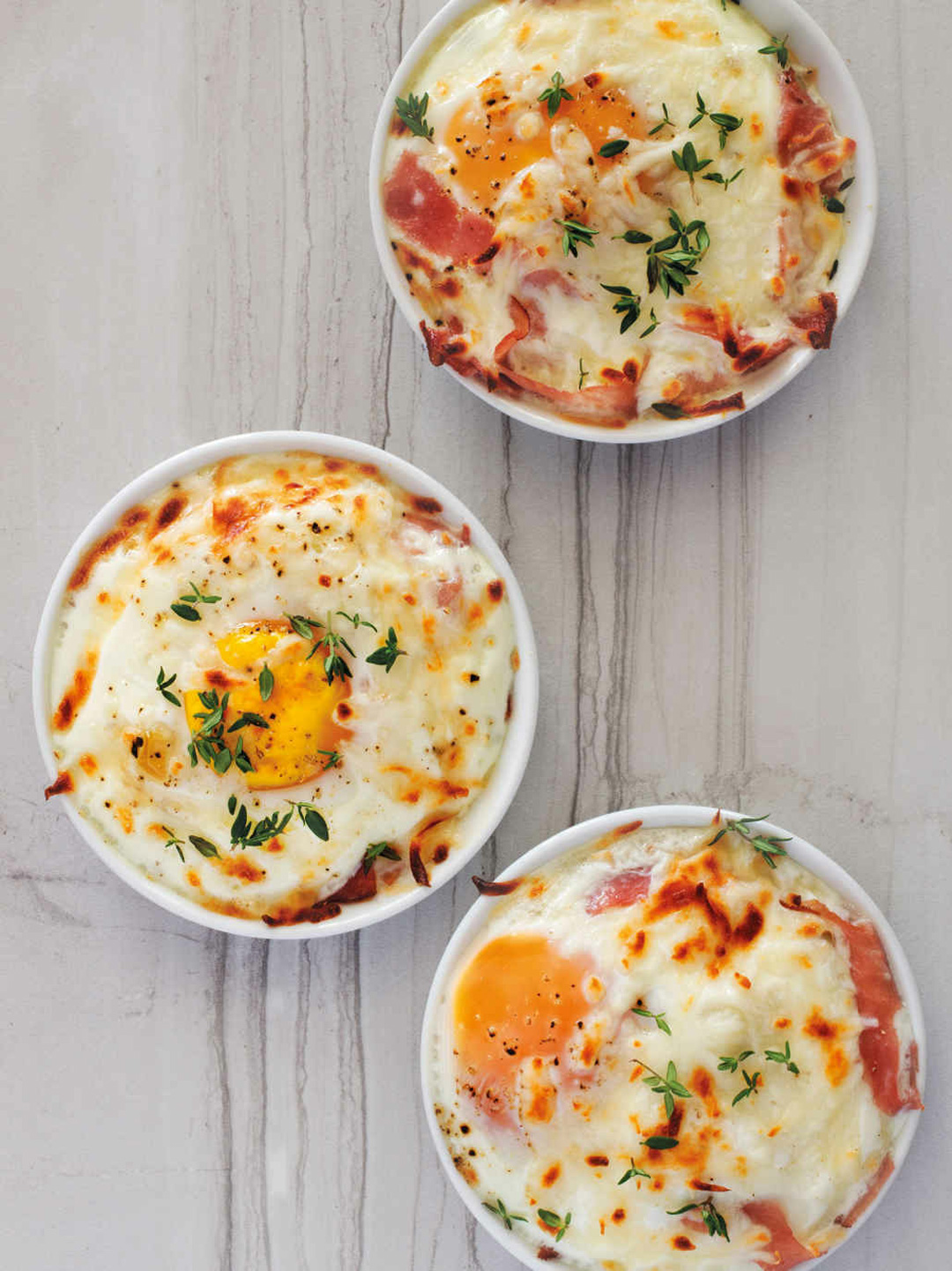 Baked Eggs with Ham and Gruyere Recipe Healthy Recipe