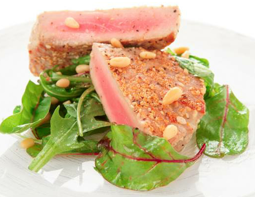 How to Make Blackened Tuna Steaks with Pine Nuts Healthy Recipe