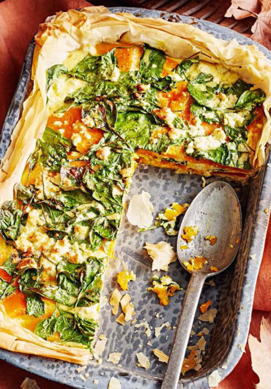 How to Make Pumpkin, Feta and Spinach Pie Healthy Recipe