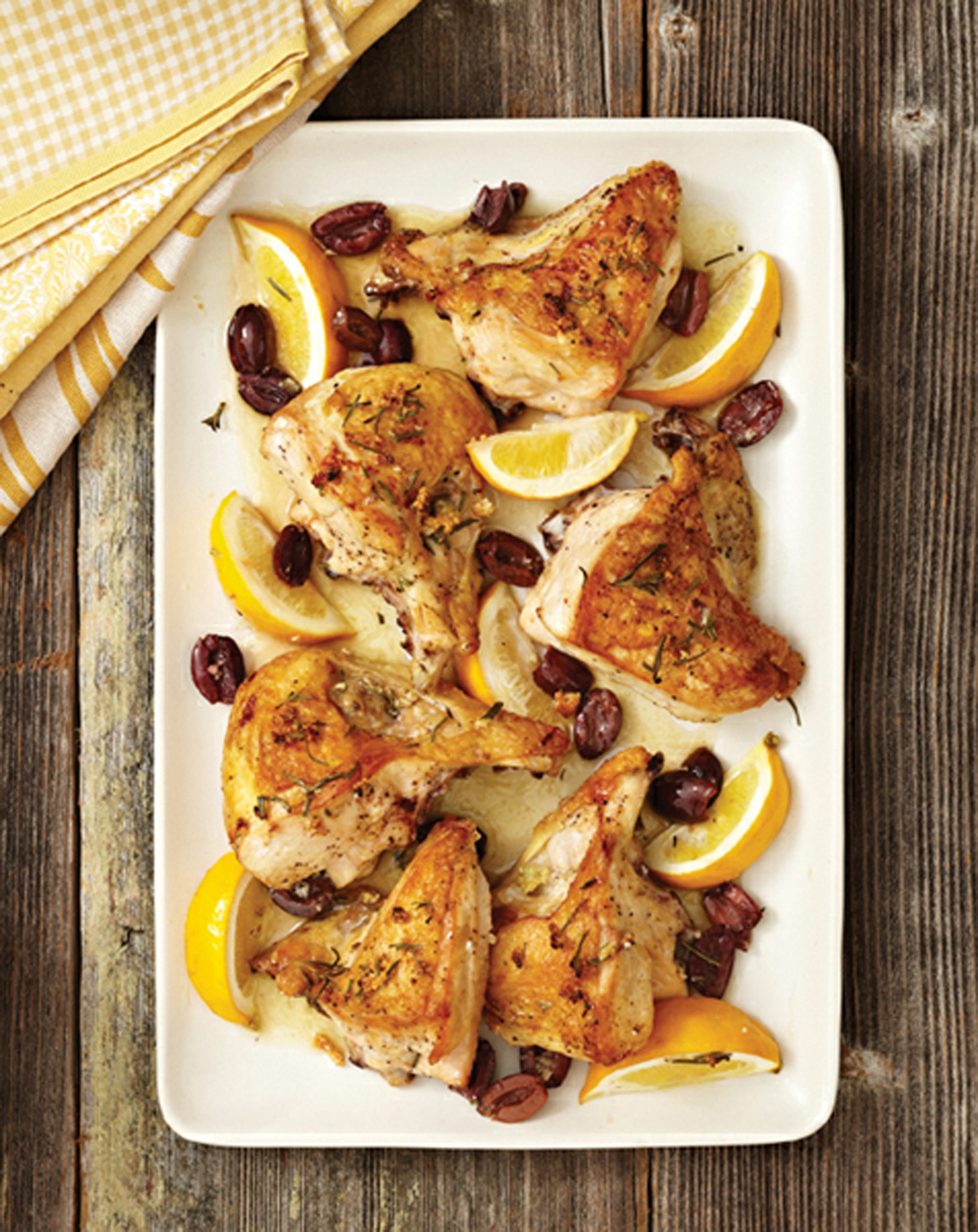 Roasted Chicken with Rosemary, Kalamata Olives, and Lemon Recipe