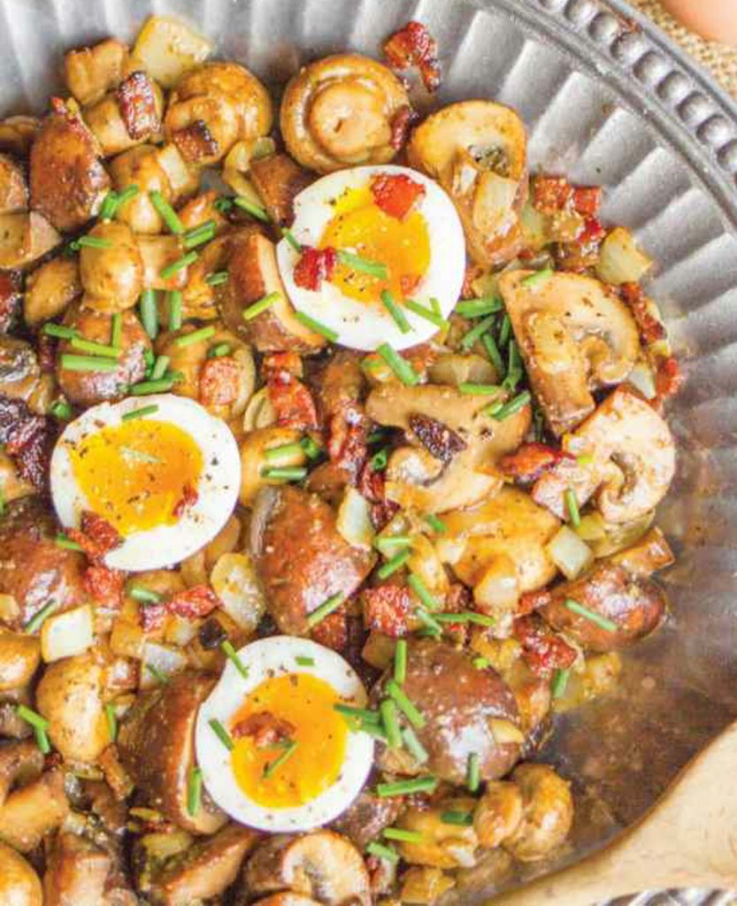 Bacon and Mushrooms with SoftBoiled Eggs Recipe Healthy Recipe