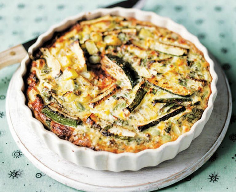 How to Make Crustless Courgette and Broad Bean Quiche Healthy Recipe