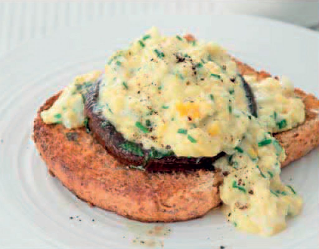 Roasted Mushrooms with Scrambled Eggs on Toast Recipe Healthy Recipe
